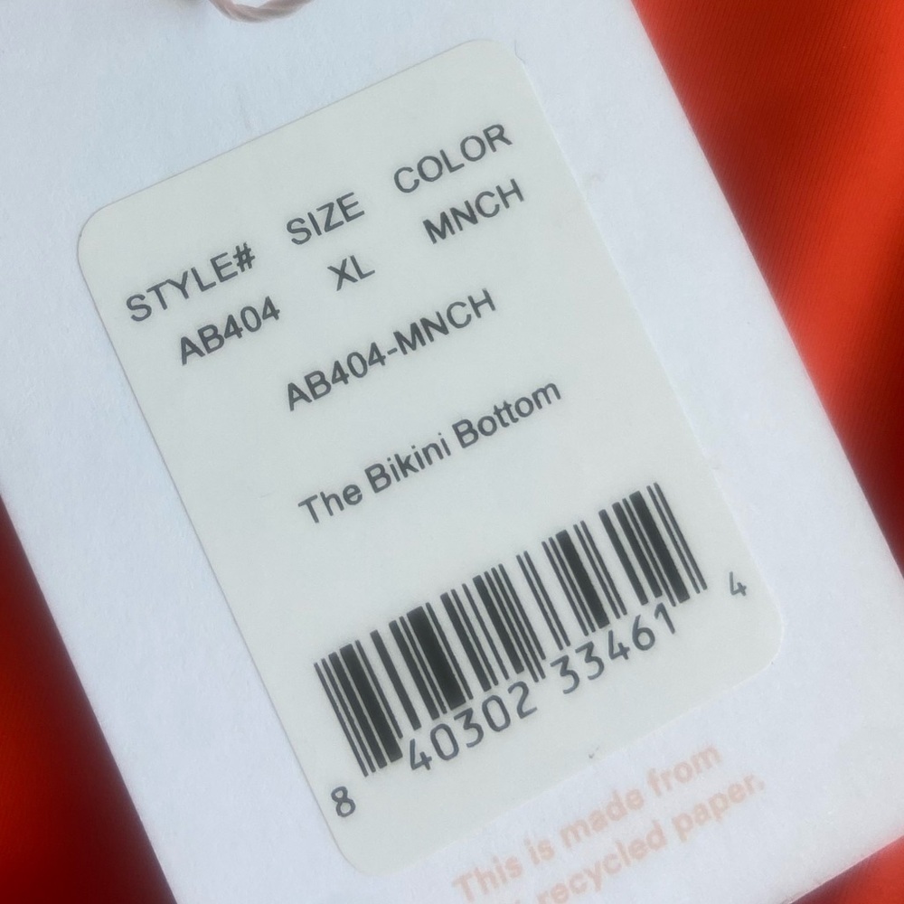 NWT Andie Swim The Bikini Bottom Monarch Vibrant Orange Bikini Bottom Size XL - Picture 5 of 9